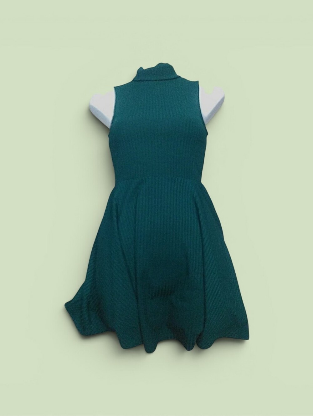 Pre-Owned Prince & Fox Hunter Green Sleeveless Fit-and-Flare Aline Dress